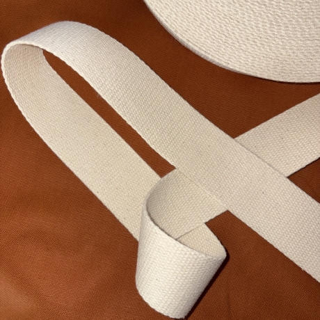 Gurtband Baumwolle 40 mm natur - 1,7 mm Stärke