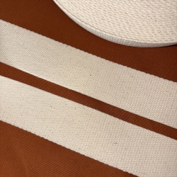 Gurtband Baumwolle 40 mm natur - 1,7 mm Stärke