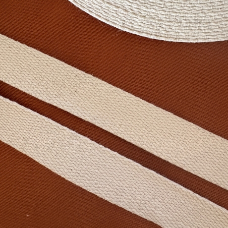 Gurtband Baumwolle 25 mm natur / ecru - 1,7 mm 