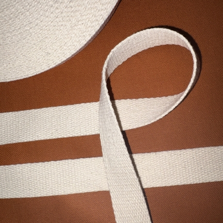 Gurtband Baumwolle 25 mm natur / ecru - 1,7 mm 