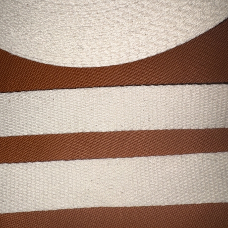 Gurtband Baumwolle 25 mm natur / ecru - 1,7 mm 