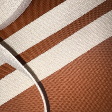 Gurtband Baumwolle 25 mm natur / ecru - 1,7 mm 