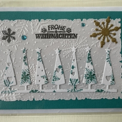 Karte mit Tannenbäumen  Karte mit Tannenbäumen