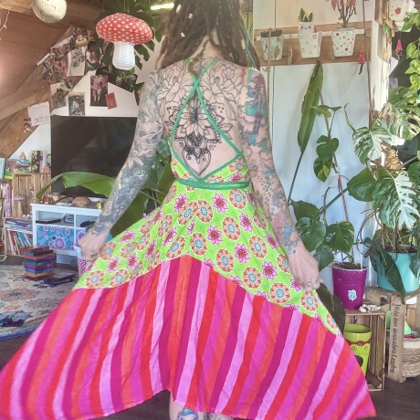 Spucktuchkleid aus Bio Musselin Einheitsgröße S-L