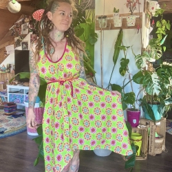 Spucktuchkleid kurz aus Bio Musselin Einheitsgröße S-L