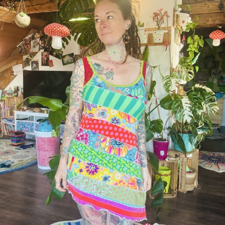 Bines Schräge Streifen Top Größe L