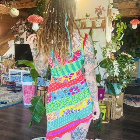 Bines Schräge Streifen Top Größe L