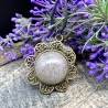 Handgefertigtes Tierhaar-Amulett Blume des Lebens