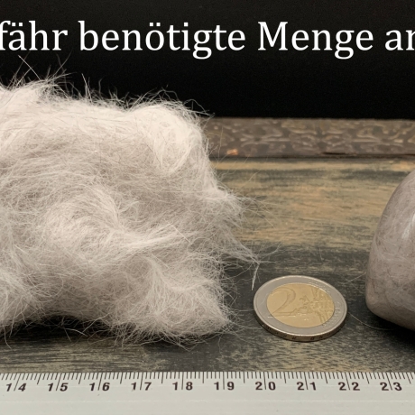 Handgefertigtes Tierhaar-Herz (5cm) mit dem Fell Ihres Tieres