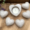 Handgefertigtes Deko Set Pure Heart aus Glas und Harz