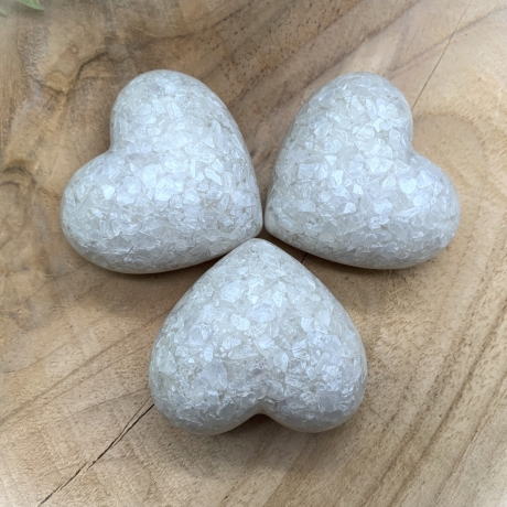 Handgefertigtes Deko Set Pure Heart aus Glas und Harz