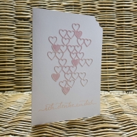 Karte Valentinstag - Herzen - Freundschaft - ich denke an Dich
