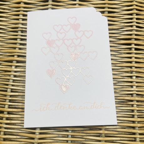Karte Valentinstag - Herzen - Freundschaft - ich denke an Dich
