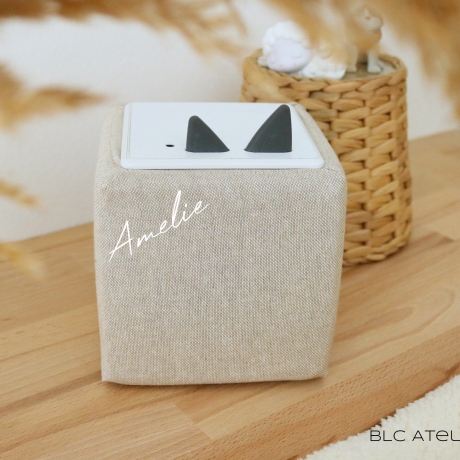 BAUMWOLLE Bezug Beige Leinenoptik, passend für Toniebox