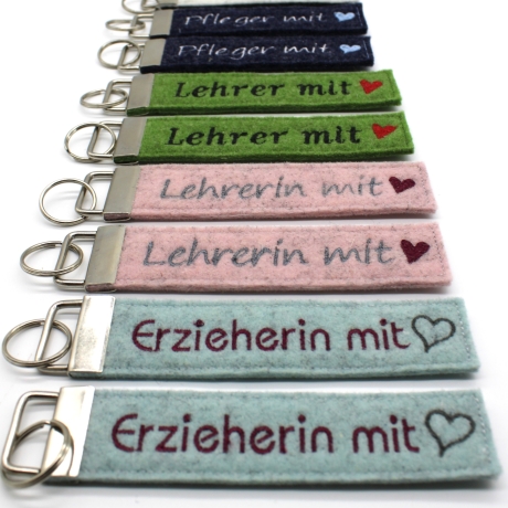 Stickdatei ITH Schlüsselanhänger Lehrer Kollegen Pfleger Erzieher