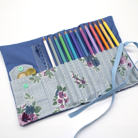 Stickdatei ITH Stifterolle Stifteetui Rollmäppchen 20x30cm