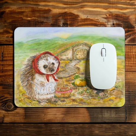 Mousepad für Kinder Tiermotiv Igel & Maulwurf