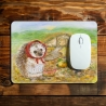 Mousepad für Kinder Tiermotiv Igel & Maulwurf