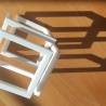 Illusionswürfel, 120x120x120 mm, Steckbar, weiß, Bemalbar