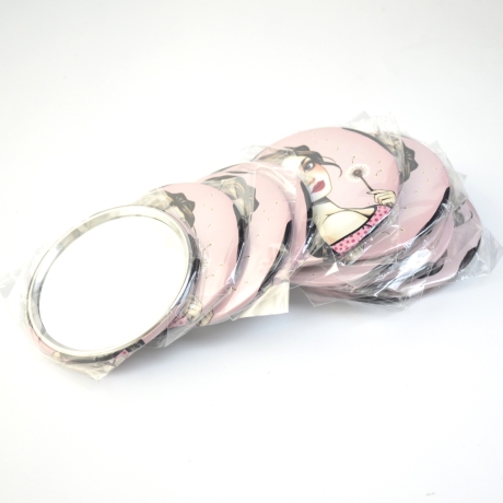 Runder Taschenspiegel 70 mm kleiner Spiegel für Make-up und Reise