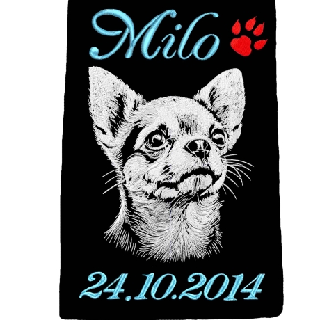 Stickdatei Chihuahua Milow Hund realistisch Lunachild