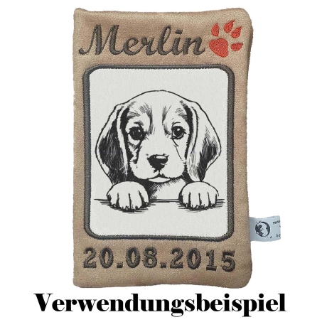 Stickdatei Beagle Welpe Tim Welpe Hund spähend