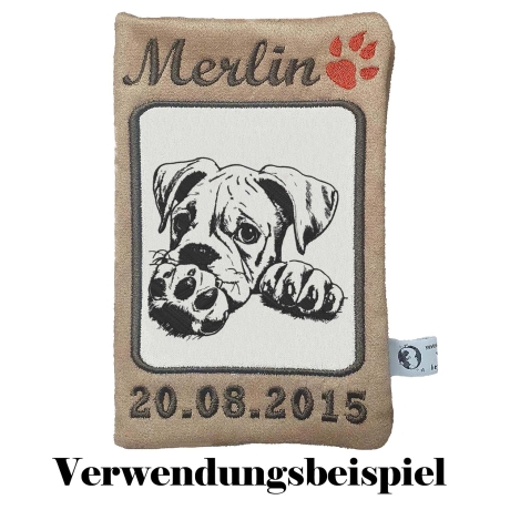 Stickdatei Boxer Whisky Hund realistisch Lunachild