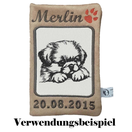 Stickdatei Pekinese Welpe Zumba Hund realistisch