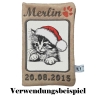 Stickdatei Katze mit Weihnachtsmütze Ria Kitten