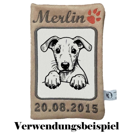 Stickdatei Whippet Welpe Jam Hund realistisch Lunachild