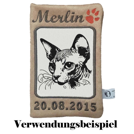 Stickdatei Katze Sphynx Nacktkatze Escada Kitten