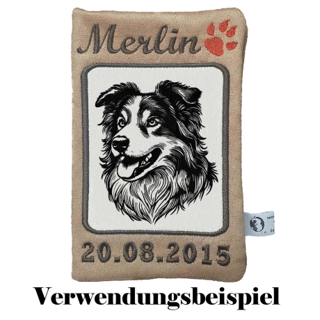 Stickdatei Border Collie Raffi Hund realistisch 