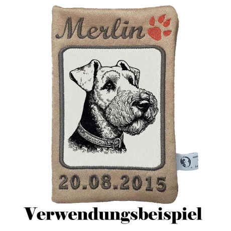 Stickdatei Airedale Terrier Marlin Hund realistisch