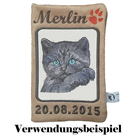 Stickdatei Applikation Britisch Kurzhaar Katze Ellie