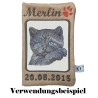 Stickdatei Applikation Britisch Kurzhaar Katze Ellie