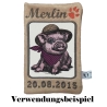 Stickdatei Applikation Schweinchen Sugar Schwein