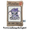 Stickdatei Applikation Elefant Elias von Lunachild