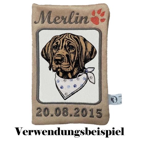 Stickdatei Applikation Rhodesian Ridgeback Elvis 