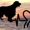 Aufkleber Herzlinie Heartbeat Hund Irish Setter