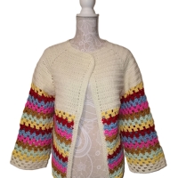 Damenjacke Multicolor (Größe: 38/40), Jacke, 100% Acryl