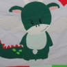 Krabbeldecke stehender Drache, Patchwork, Kuscheldecke