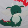 Krabbeldecke stehender Drache, Patchwork, Kuscheldecke