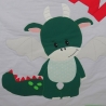 Krabbeldecke stehender Drache, Patchwork, Kuscheldecke
