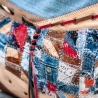 Künstlertasche - UPCYCLING Jeans-Leder-Tasche, Jeanspatchwork