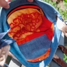 Künstlertasche - UPCYCLING Jeans-Leder-Tasche, Jeanspatchwork