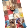 UPCYCLING Handytasche aus Leder, Jeans und Stoff im Hippie-Stil