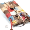 UPCYCLING Handytasche aus Leder, Jeans und Stoff im Hippie-Stil