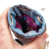 UPCYCLING Handytasche aus Leder, Jeans und Stoff im Hippie-Stil