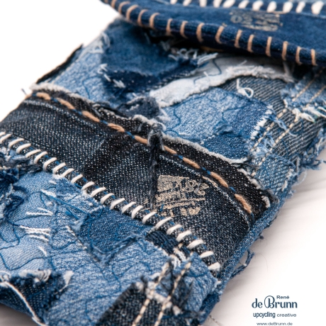 UPCYCLING Jeans Handy-Gürteltasche, Handy Tasche für Gürtel