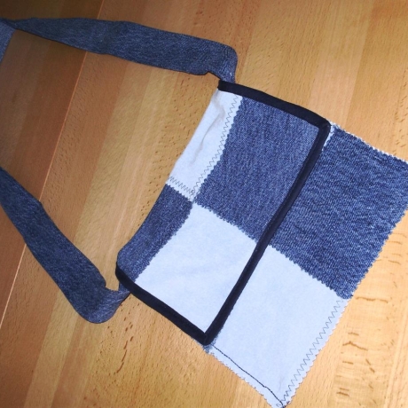 Schultertasche★aus Jeans★klein★in Patchwork★von Hobbyhaus